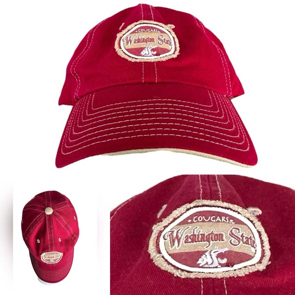 Washington State Cougars red cap Captivating Headgear 1-Stop One size fits‎ most